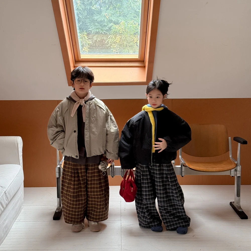 MM【25深秋-冬新款】男女童ins风小众设计师款加棉百搭外套D16