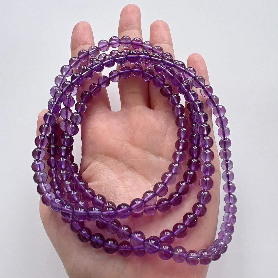 YN318-17紫水晶项链6mm+（多样性发一）