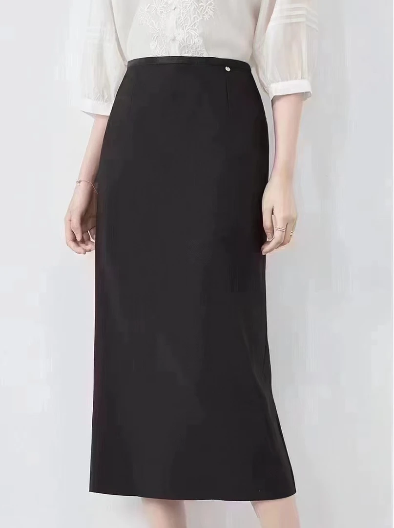 夏款胖mm可穿松紧腰有弹力的布面料百搭神裙