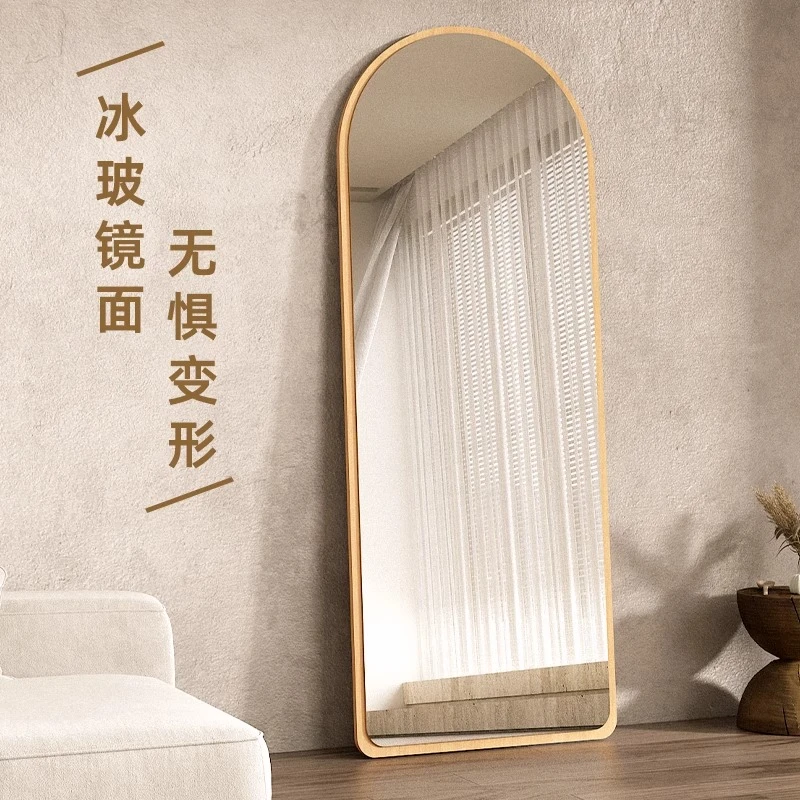 中古风镜子挂墙家用落地民宿玻璃壁挂不变形真实立式大全身穿衣镜