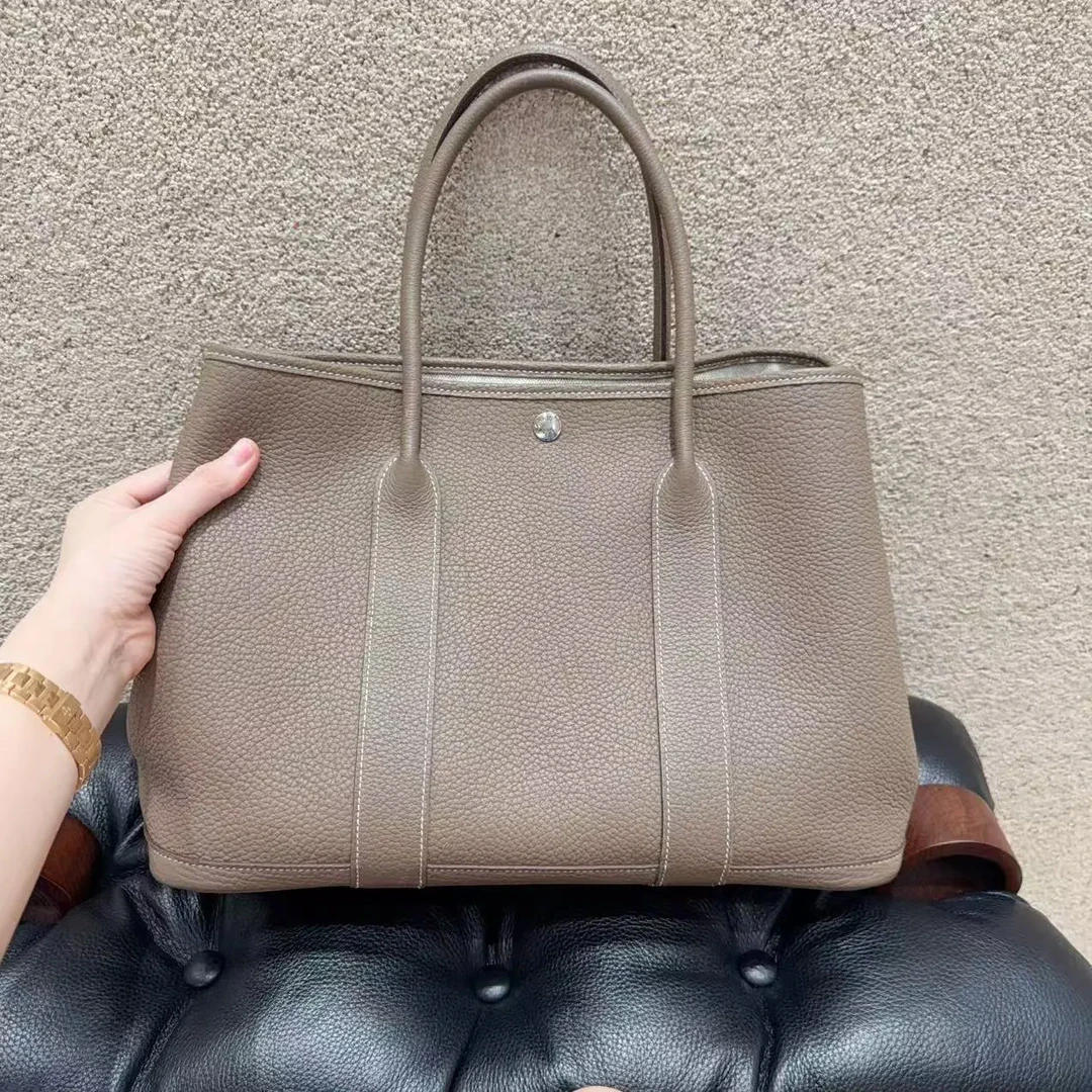 99新 Hermes/爱马仕 garden party 花园 36 大象灰银扣 Y 刻