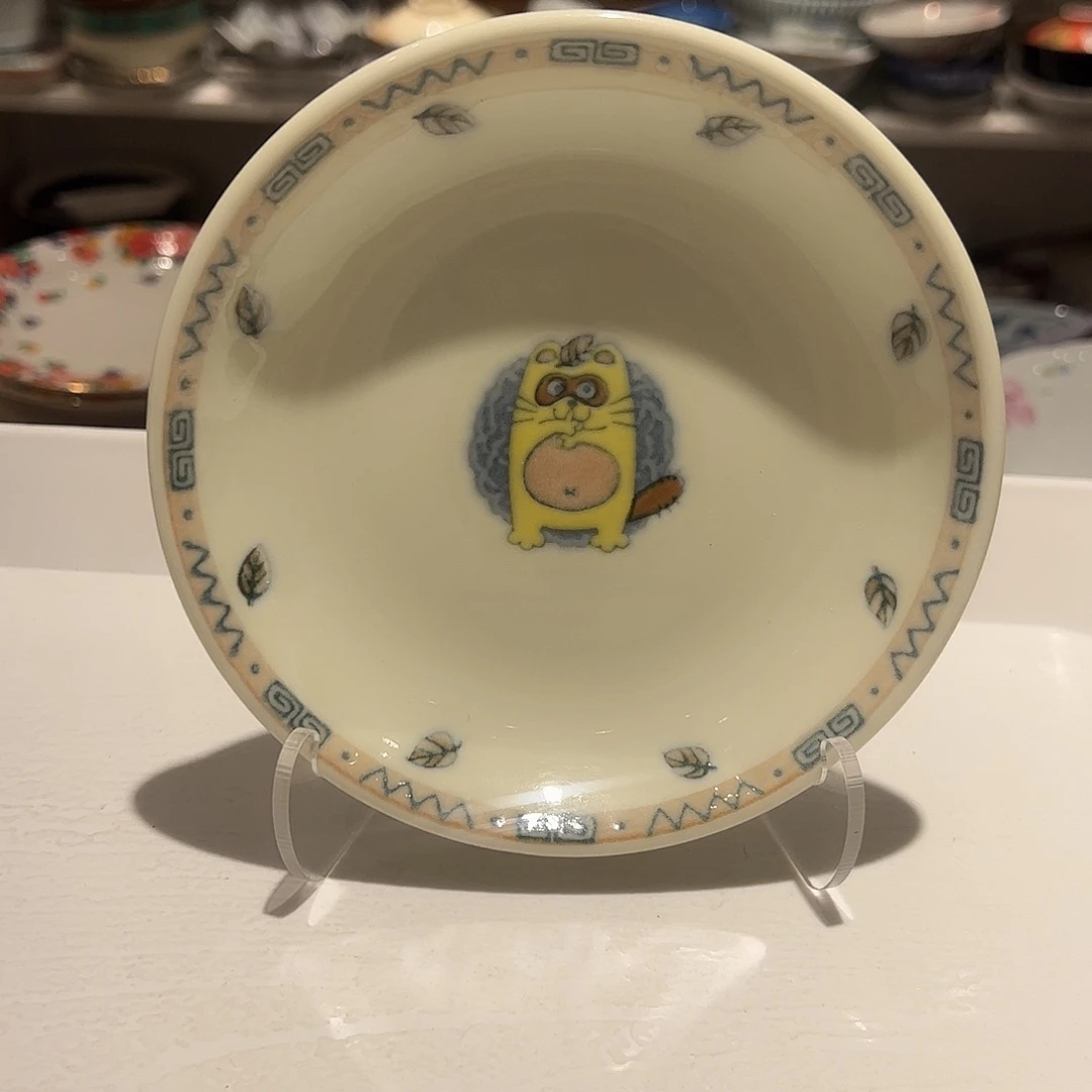 密***密陶小福哩手绘巨可爱小盘子一个