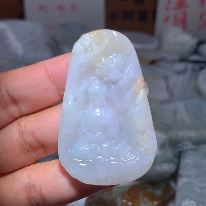 翡翠未镶嵌颈饰保真天然A货翡翠