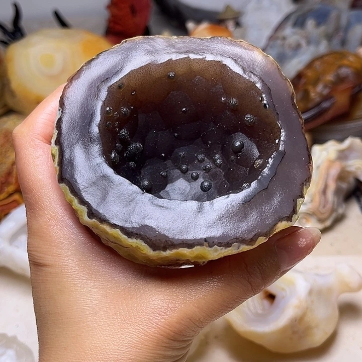 有机玻璃阿拉善花点玛瑙窝窝