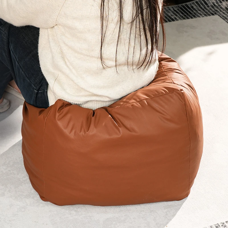 美式收纳坐墩二合一皮质蒲团家用客厅卧室收纳袋懒人凳换鞋凳