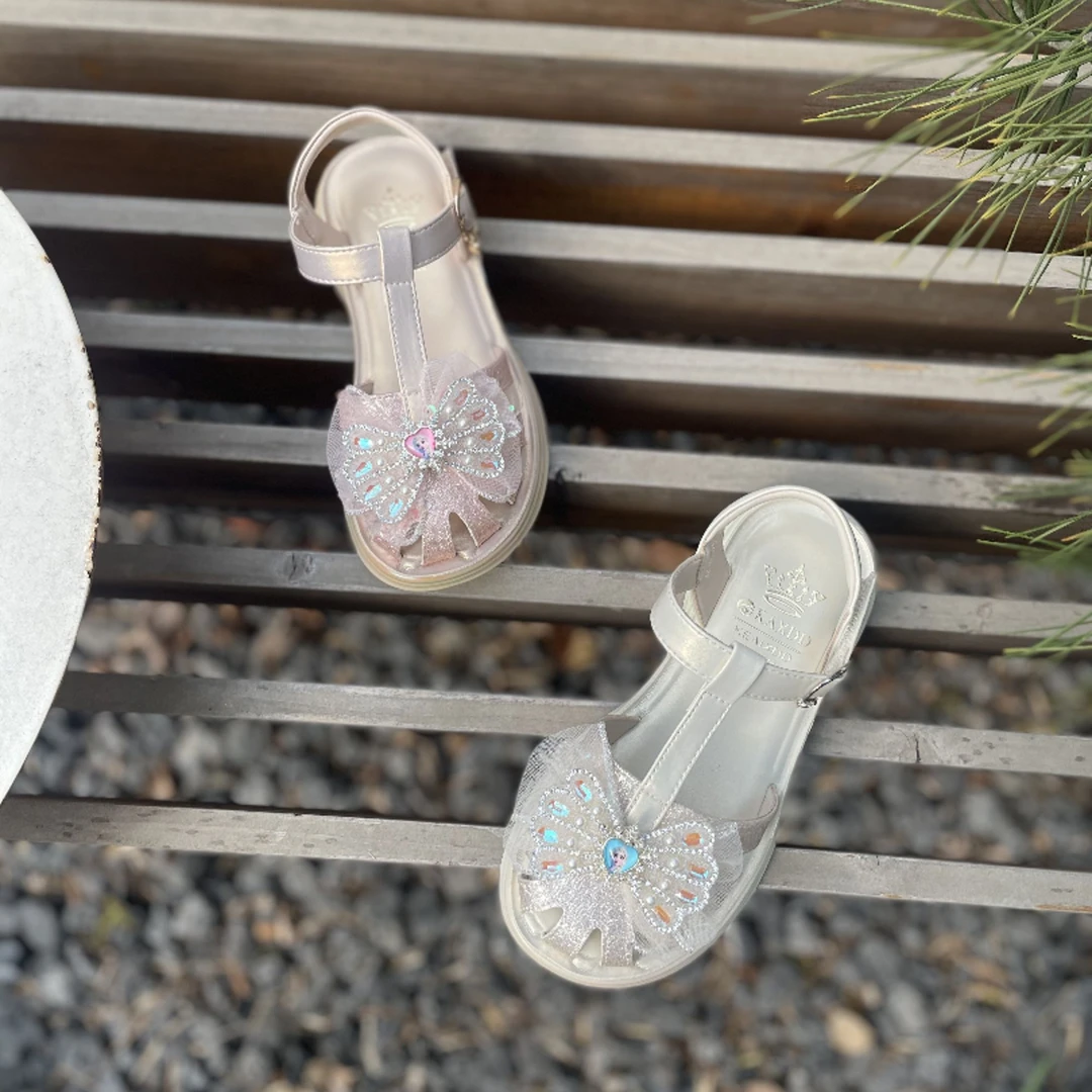 （31-37）可爱爱莎兔兔女童软底耐磨夏季时尚包头防滑中童公主凉鞋