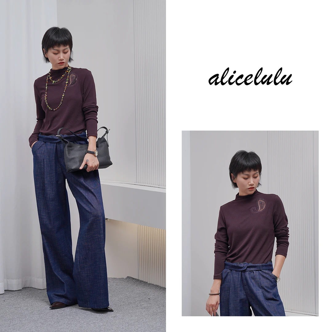 alicelulu 【极简美学】时尚百搭显瘦肤打底衫 S2145082T