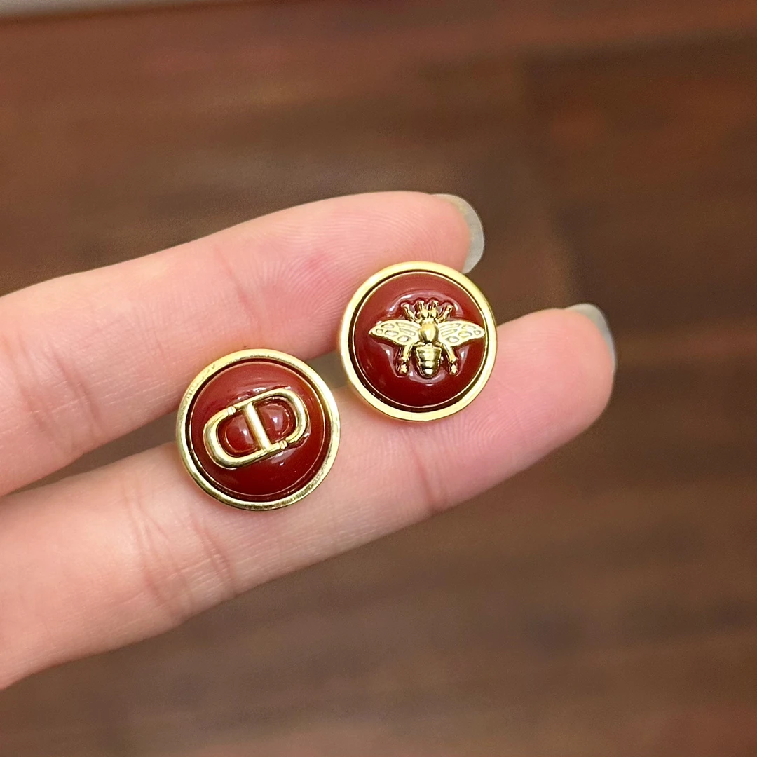 铜合金树脂耳饰 E0330轻奢小众简约古法素款经典百搭