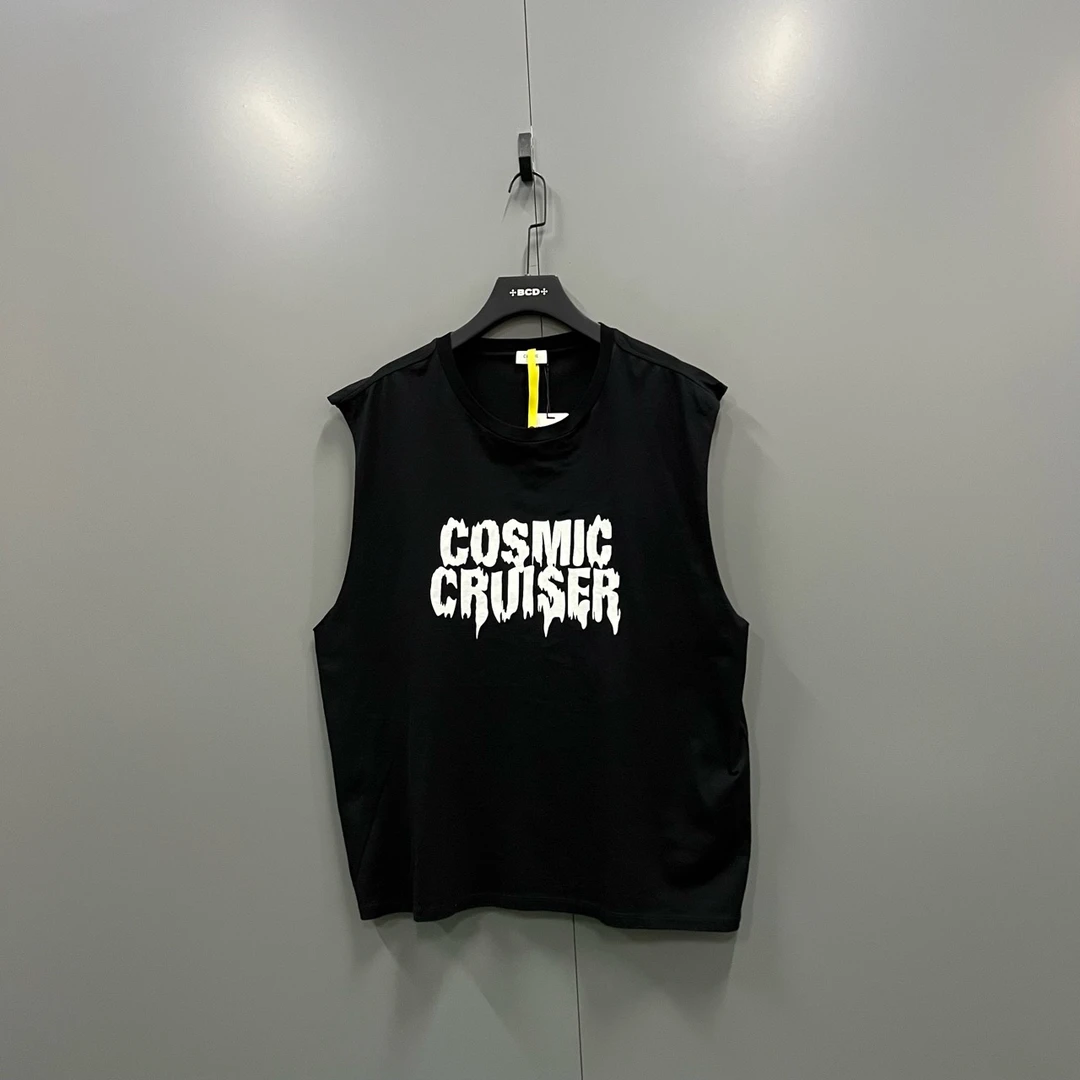 95新 Celine/思琳 （jp）123黑色溶解字母印花背心 XL码/