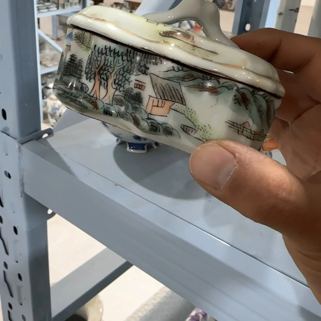 瓷片摆件手绘瓷器全部处理