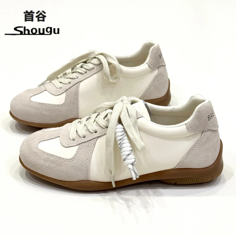 shougu/首谷2025超火德训鞋女新款复古厚底阿甘鞋运动休闲板鞋潮