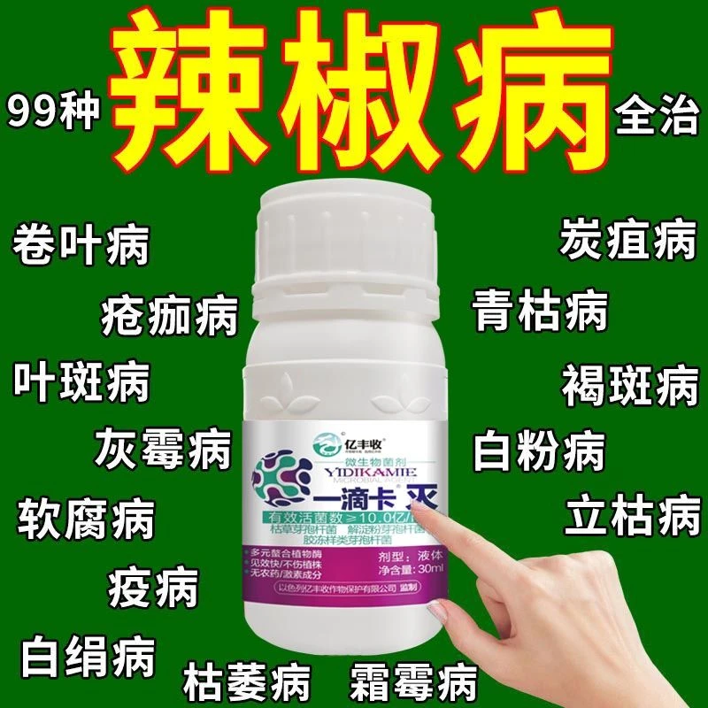 辣椒病全治辣椒病专用药辣椒病毒病卷叶病炭疽枯萎疫病农用杀菌剂