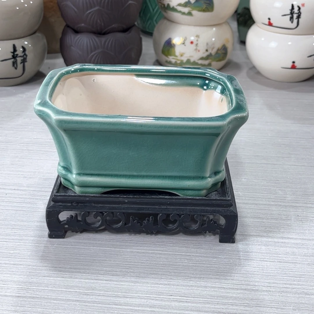 口  14*10*7陶瓷绿植多肉微瑕花盆