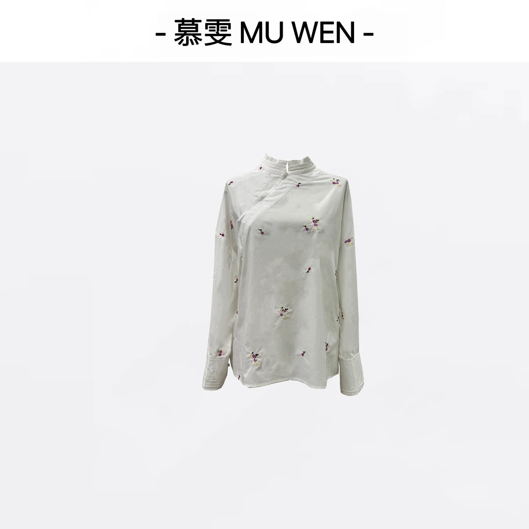 【美人心】早秋国风刺绣显瘦衬衫25146605