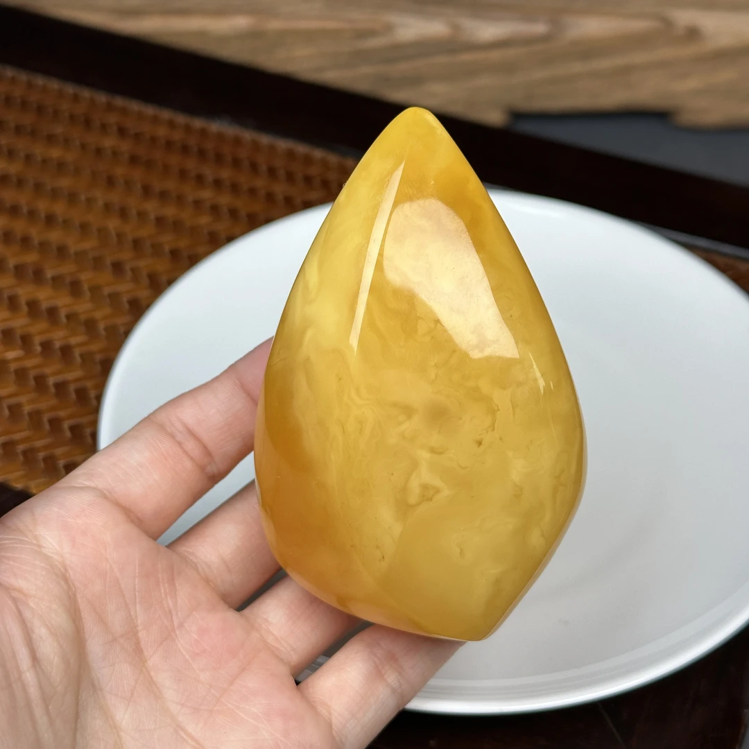 Y2166天然原矿蜜蜡 牌子58×90×26mm支持鉴定假一罚四