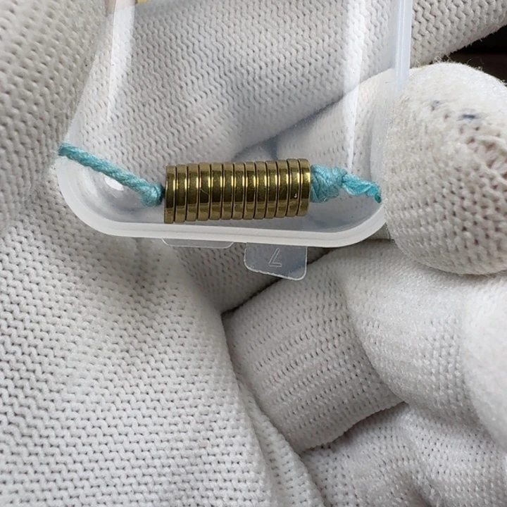 无铜合金文玩配饰黑胆石6✖️1