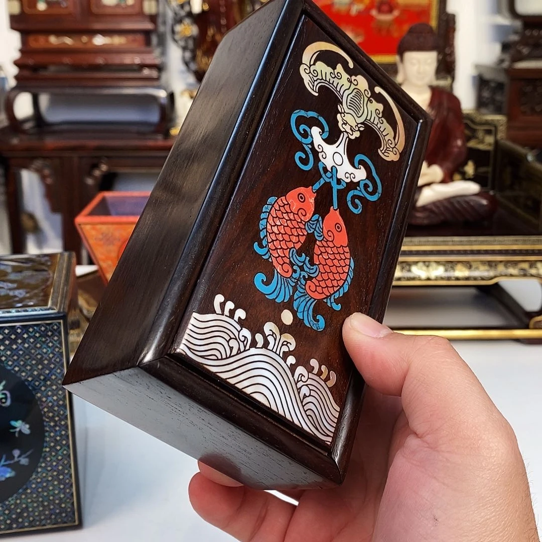 红酸枝木类成套家具大红酸枝盒子