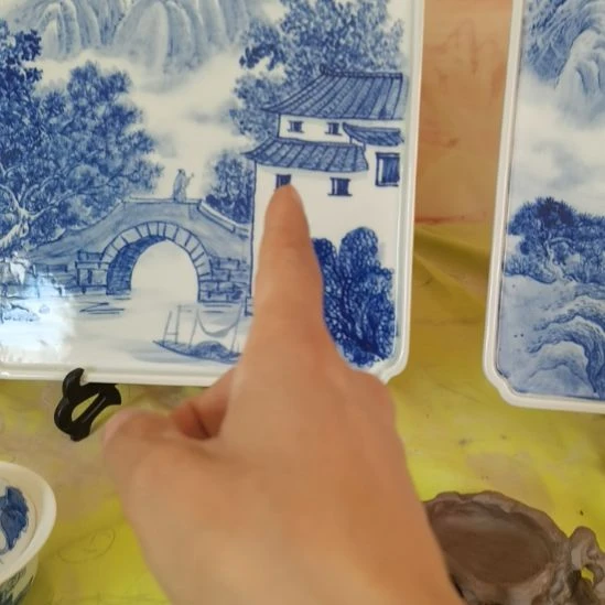 冰***泉陶景德镇釉下彩手绘釉下彩