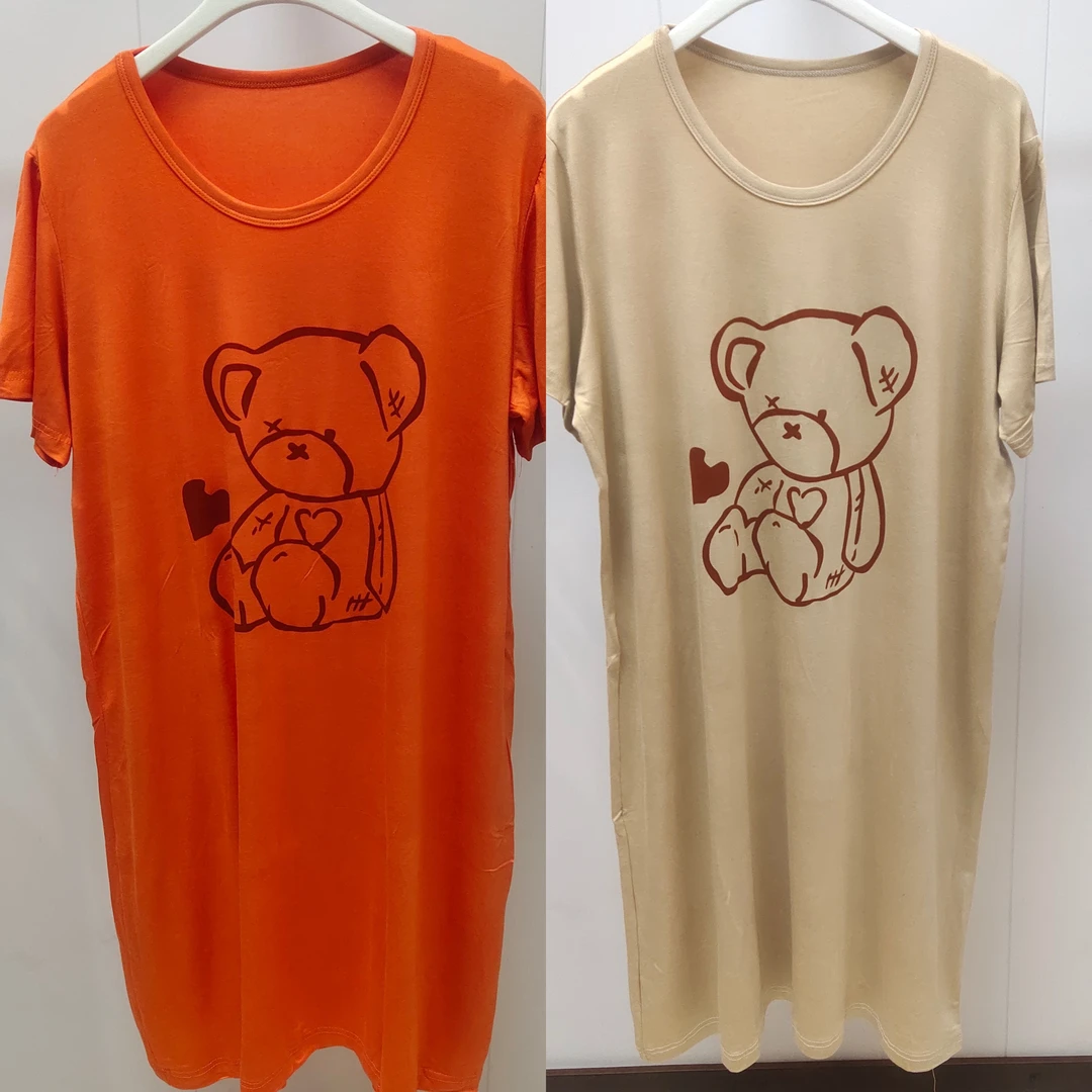 大码简约均码宽松柔软舒适居家外传女款无袖百搭中长款条纹裙