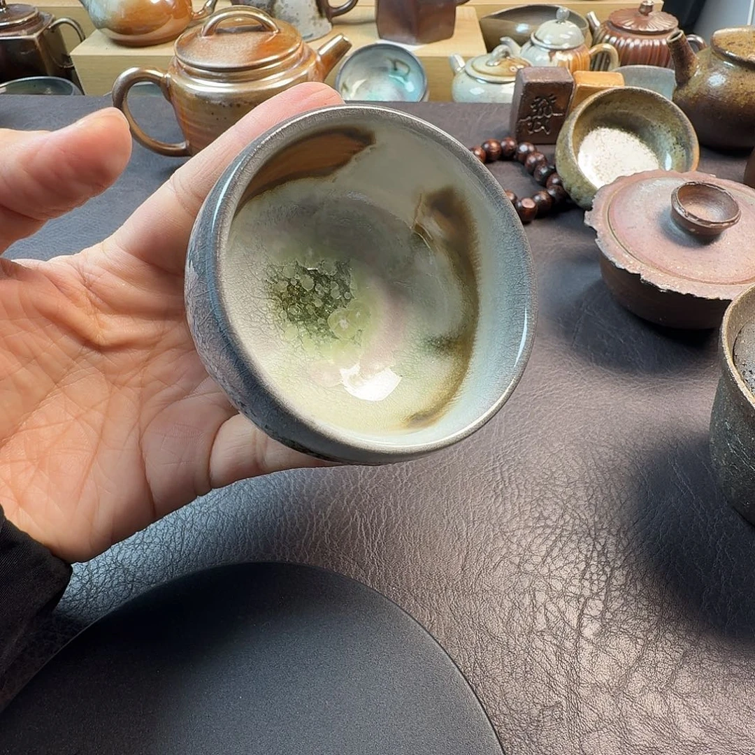 手工手作柴烧主人杯