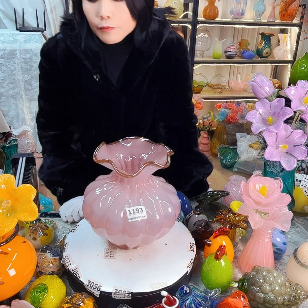 花瓶家悦美居琉璃摆件