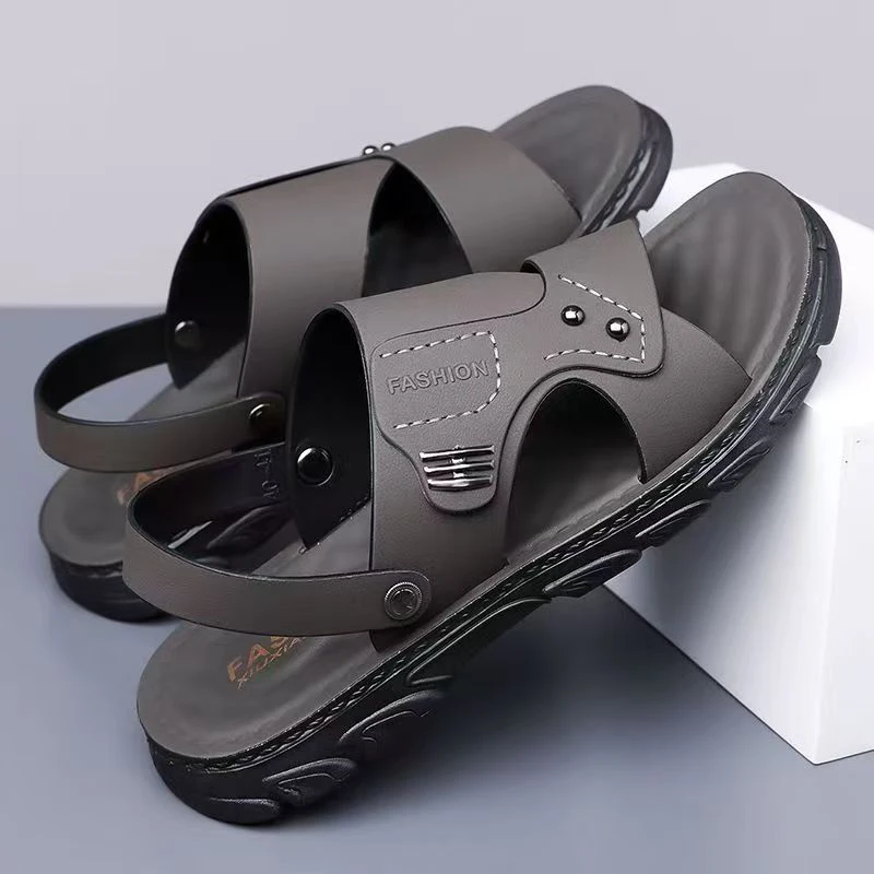 【专柜真品】男士凉鞋夏季外出耐穿软面开车厚底露趾防滑防水沙滩鞋