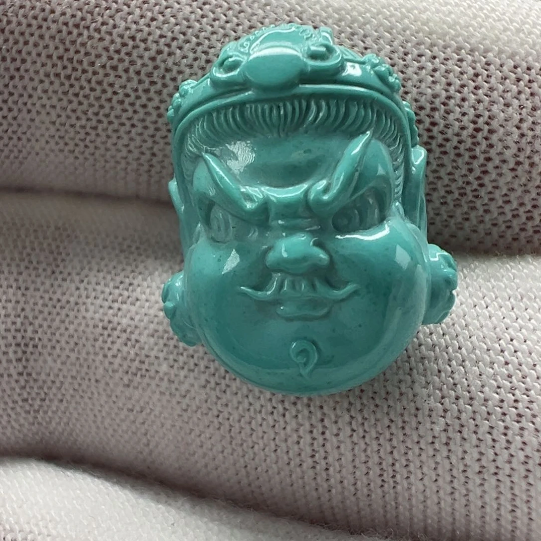 绿松石未镶嵌黄财神