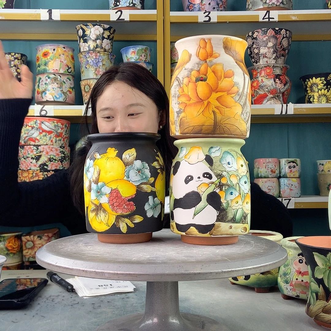 糖***园陶景德镇手工花盆111