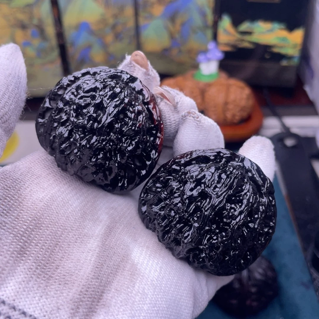 文玩核桃把件白狮子3