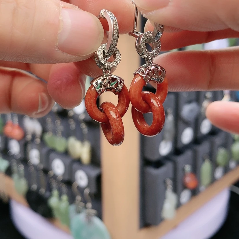 【闪购商品】翡翠耳饰未镶嵌精美