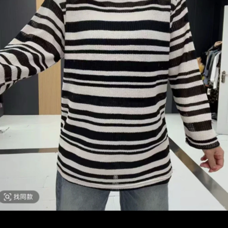 彤072条纹洋气百搭显瘦长袖衫