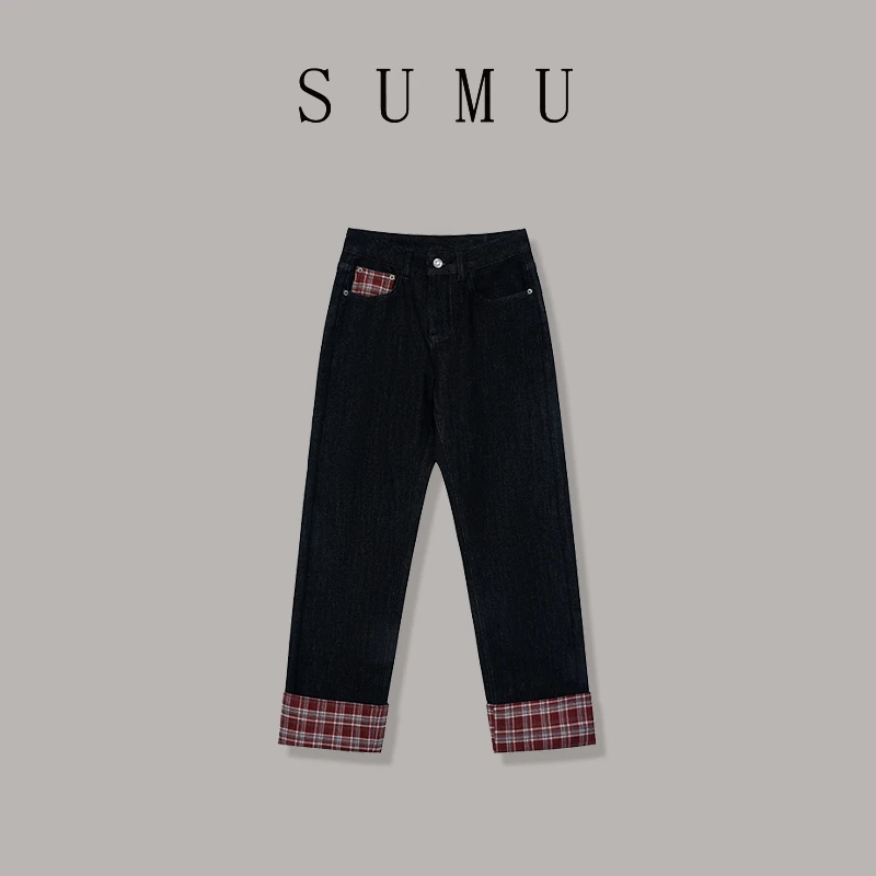 宿慕SUMU 女款牛仔裤 9-24 秋冬新款时尚百搭牛仔裤A4501Y