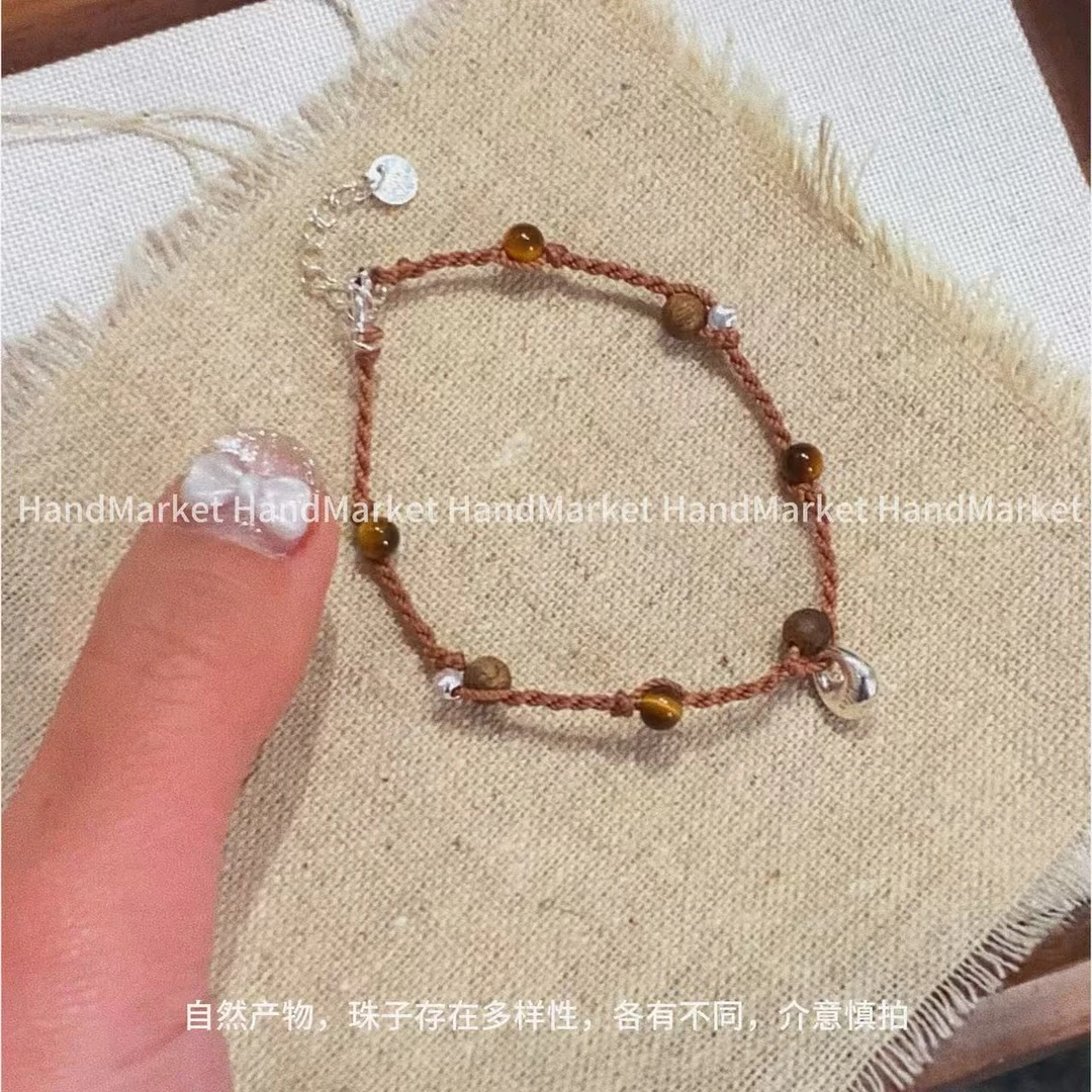 925银手链 JIUJIU【简约小豆丁秤砣】时尚百搭手工气质温柔1106