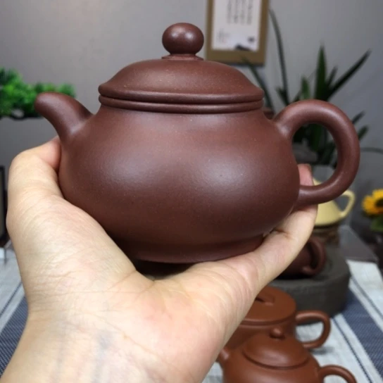 茶壶紫砂四号井底槽清精品220cc潘壶