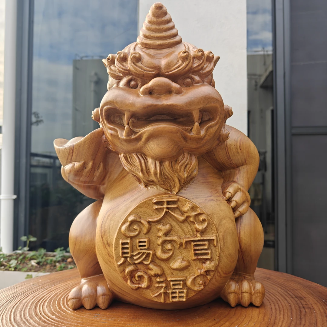 一物一拍香樟木貔貅（吸金兽）摆件（实物以直播间为准）