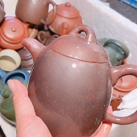 茶壶绿泥宜兴紫砂全手工制作