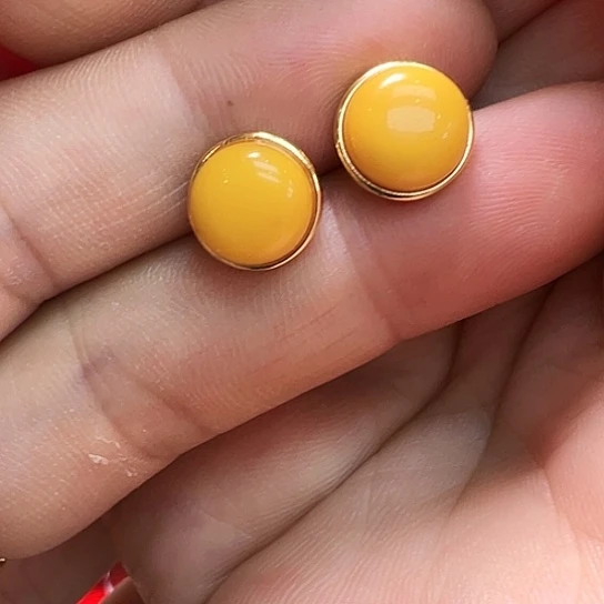 未镶嵌琥珀耳饰耳坠