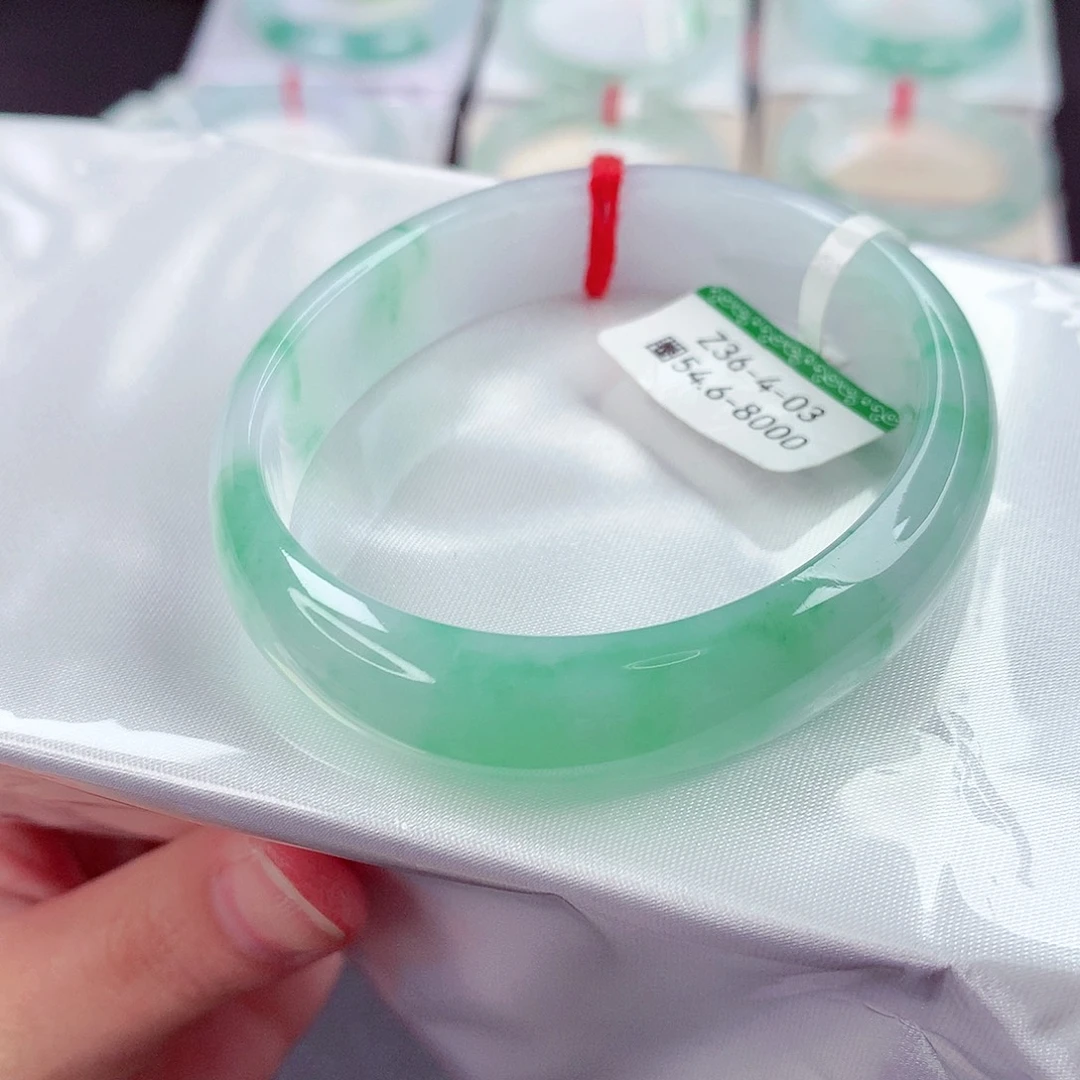 翡翠未镶嵌手镯缅甸天然a货翡翠手镯