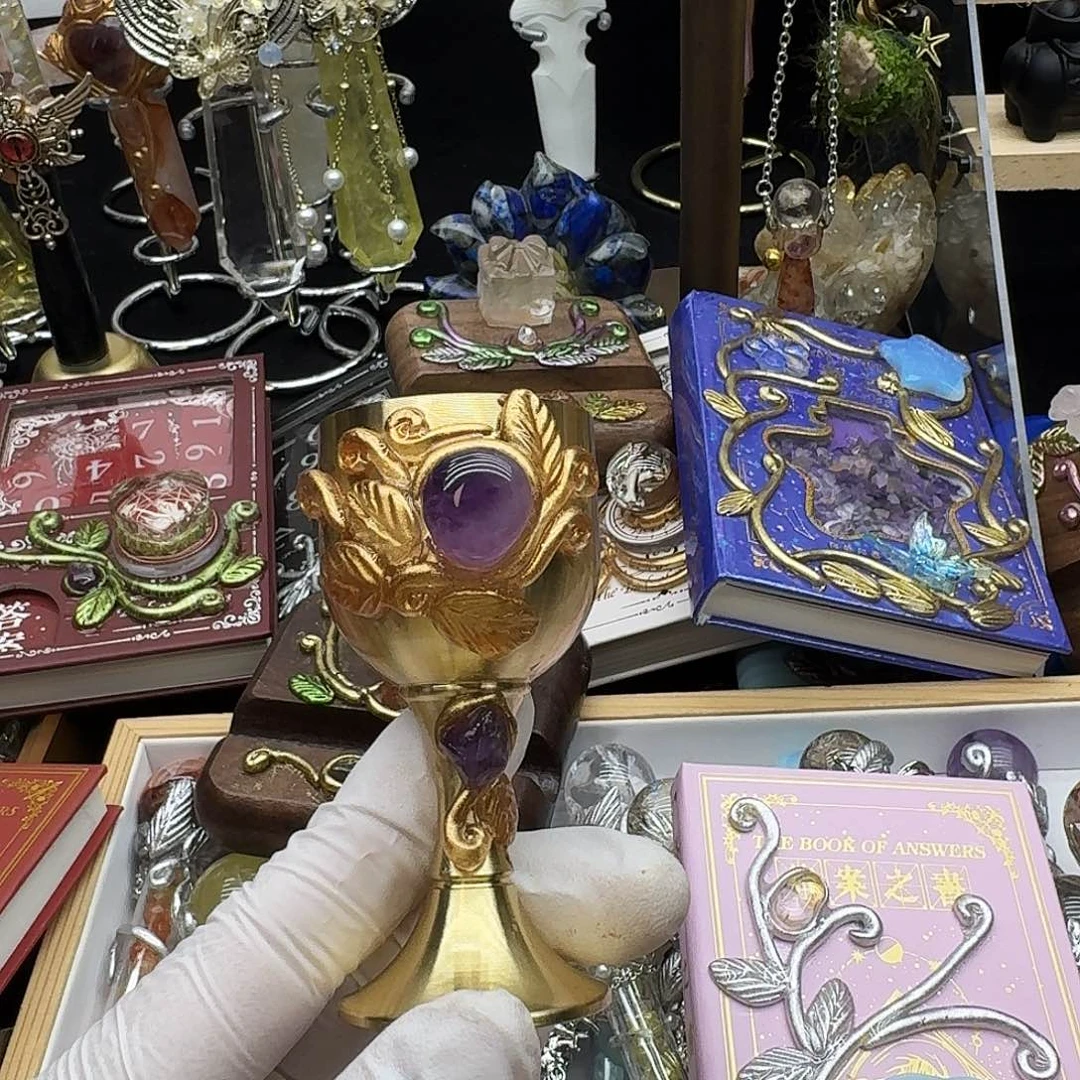 N***g未镶嵌水晶颈饰紫水晶