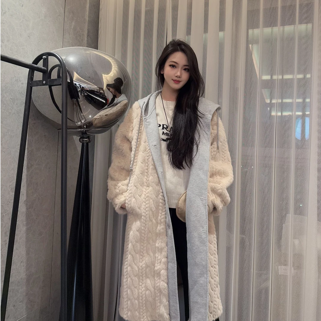 2024新款冬季假两件厚款保暖女款外套