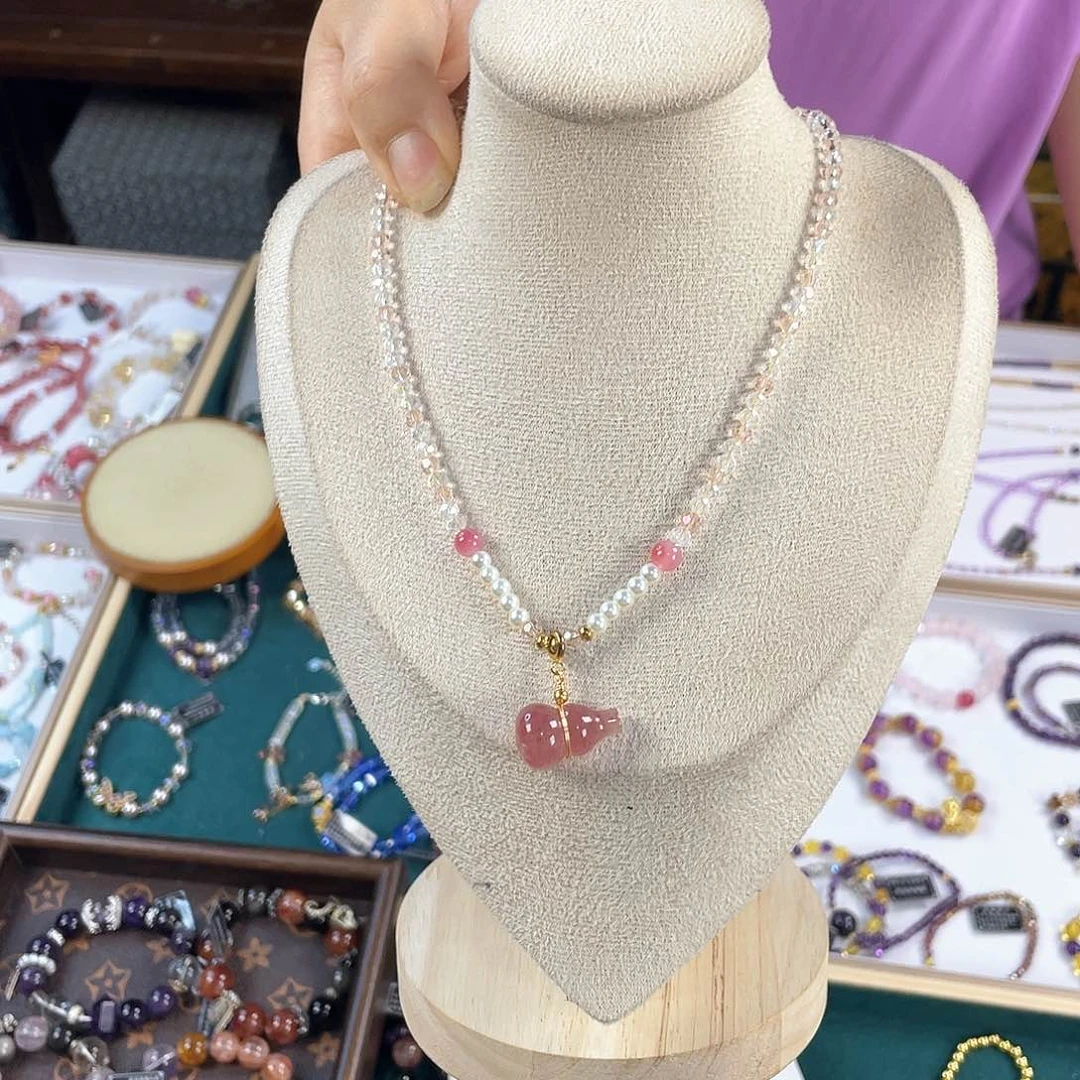 水晶手链银S925镀金镶嵌