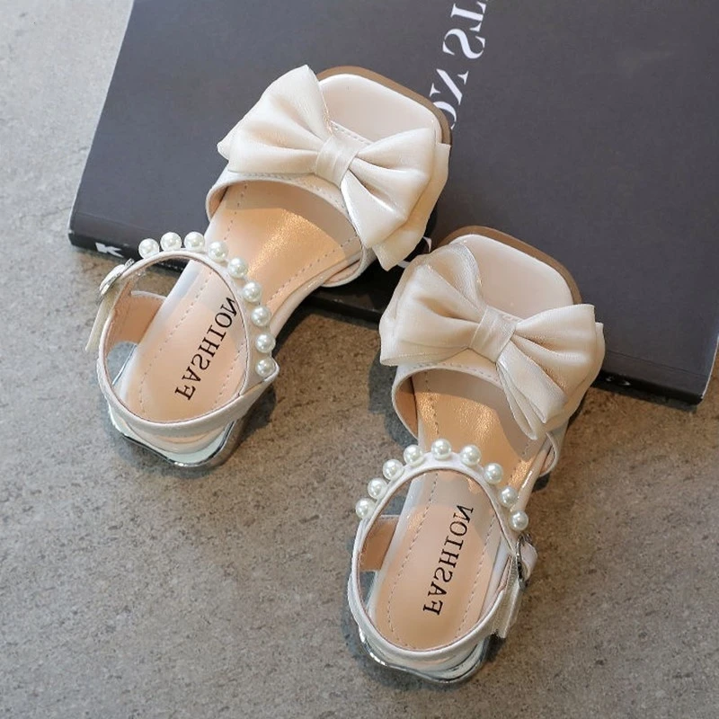 ABC女童鞋子儿童高跟凉鞋公主鞋2025新款夏季夏款宝宝软底中大童