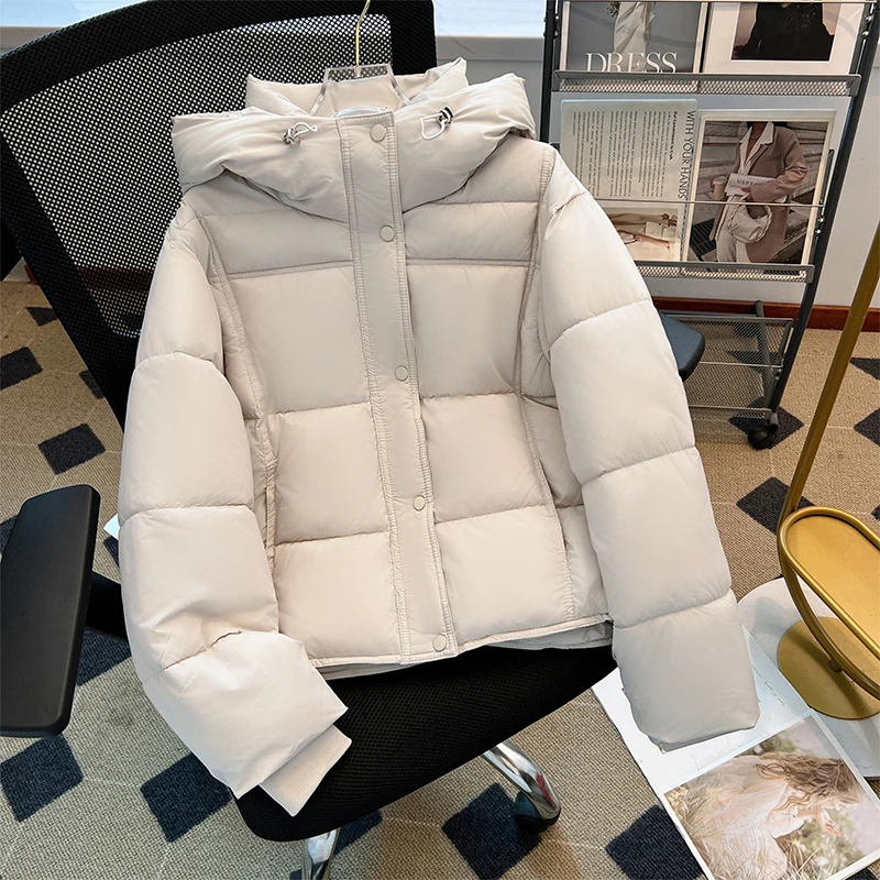 反季清仓 2025新款棉服时尚龟背泡芙好看加厚短款面包服