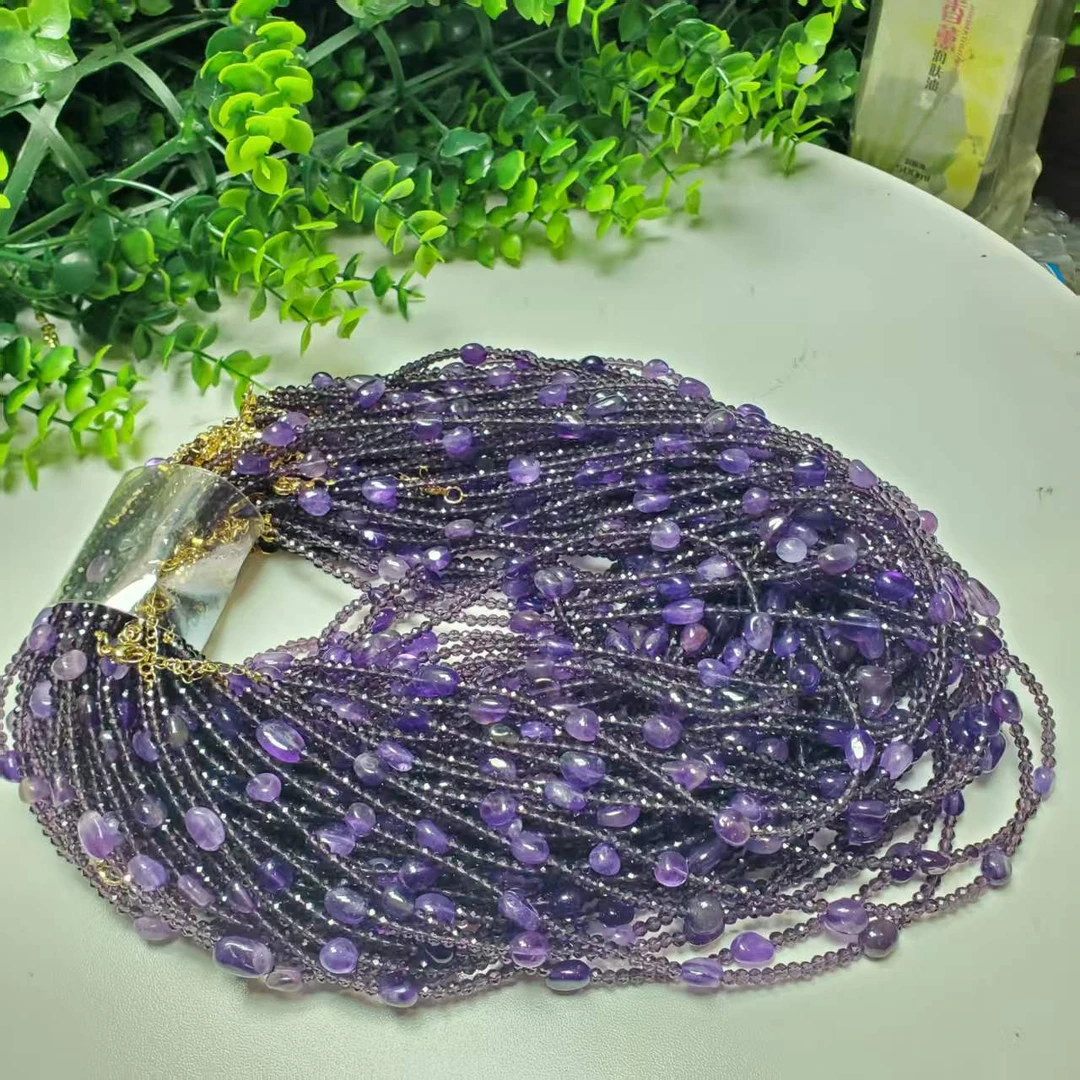 A086【赵小姐】紫水晶项链，S925银多样性发其一