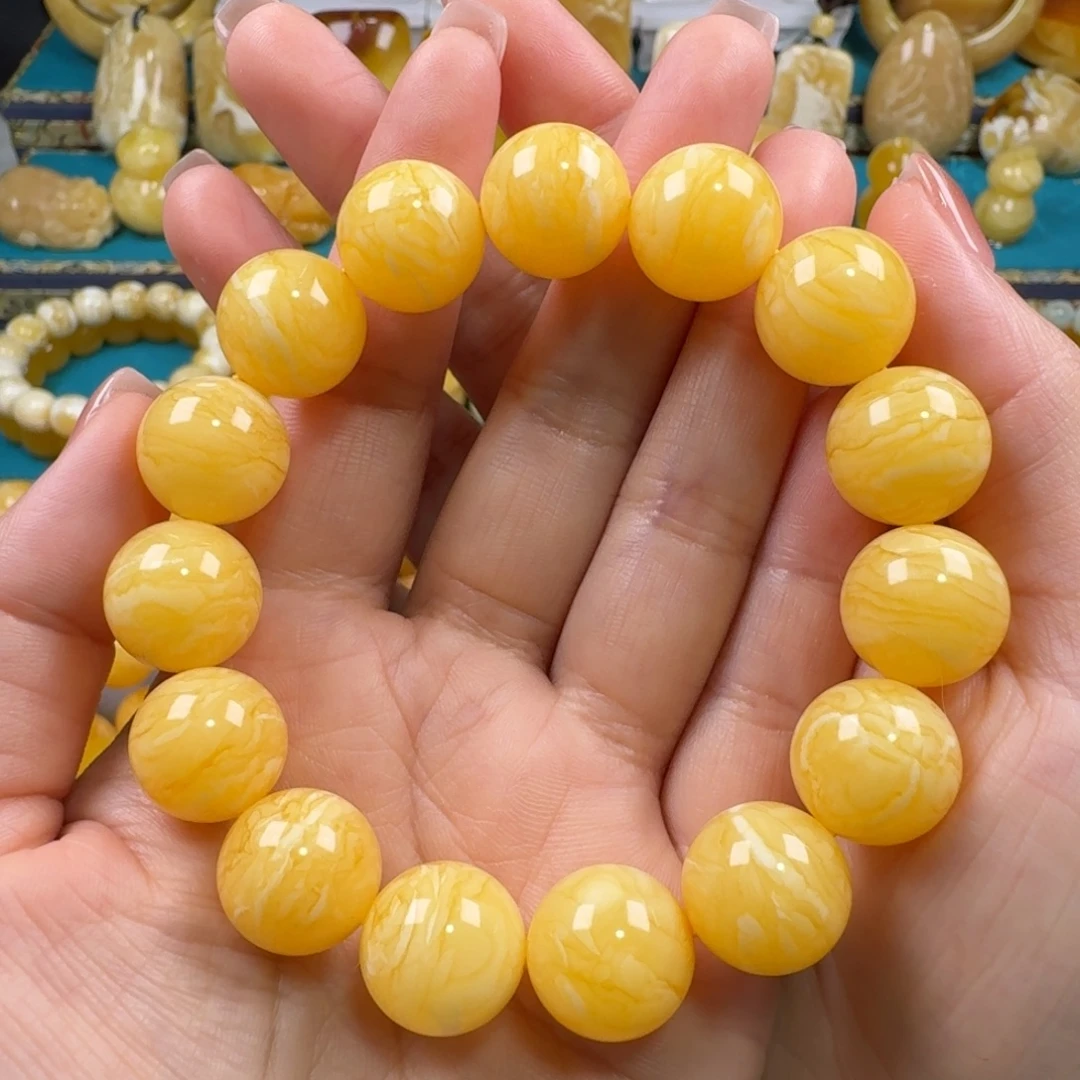 琥珀未镶嵌手链同料