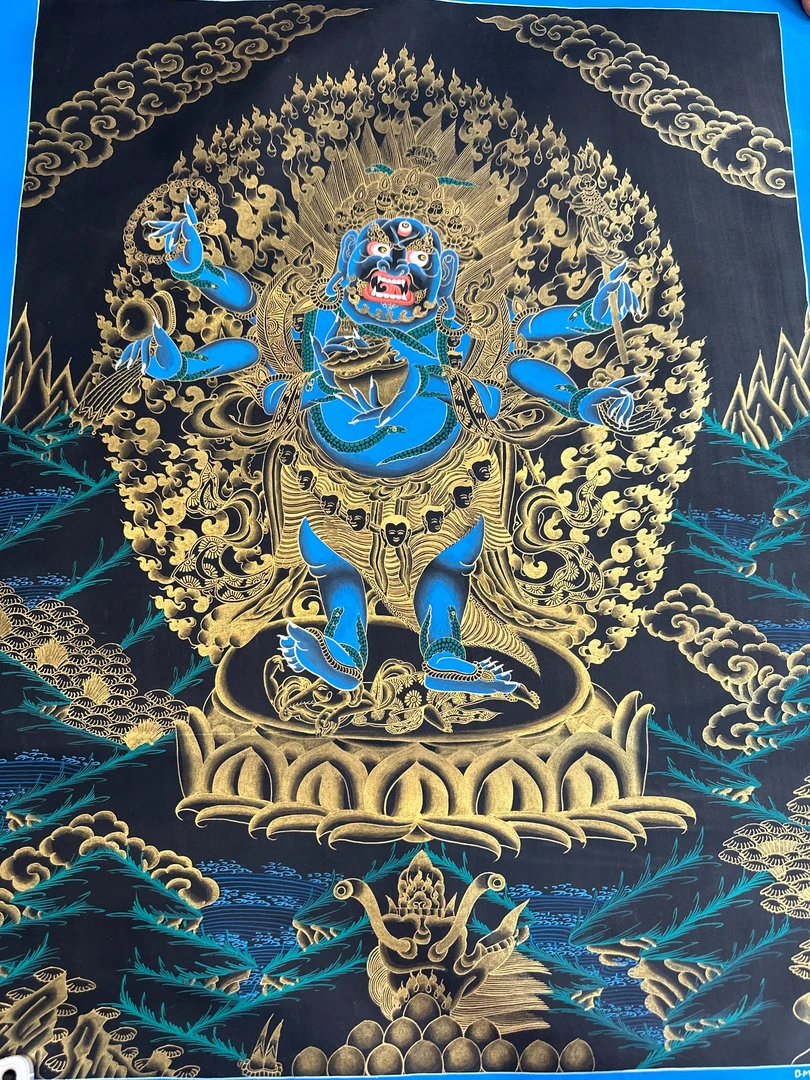dk09 四壁玛哈嘎拉 纯手绘尼泊尔唐卡
