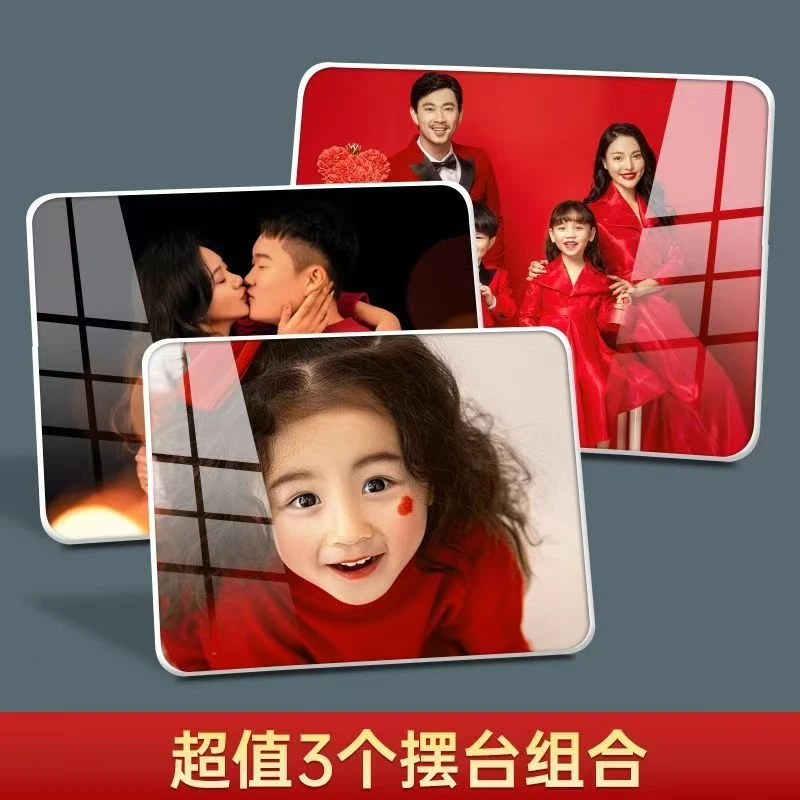 高端照片定制摆台相框婚纱照宝宝照生活照卧室客厅居家房装饰适用