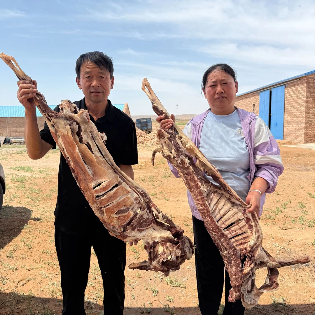 阿尔巴斯苏木布隆嘎查马红梅家9.5成干风干山羊肉纯草地自然风干