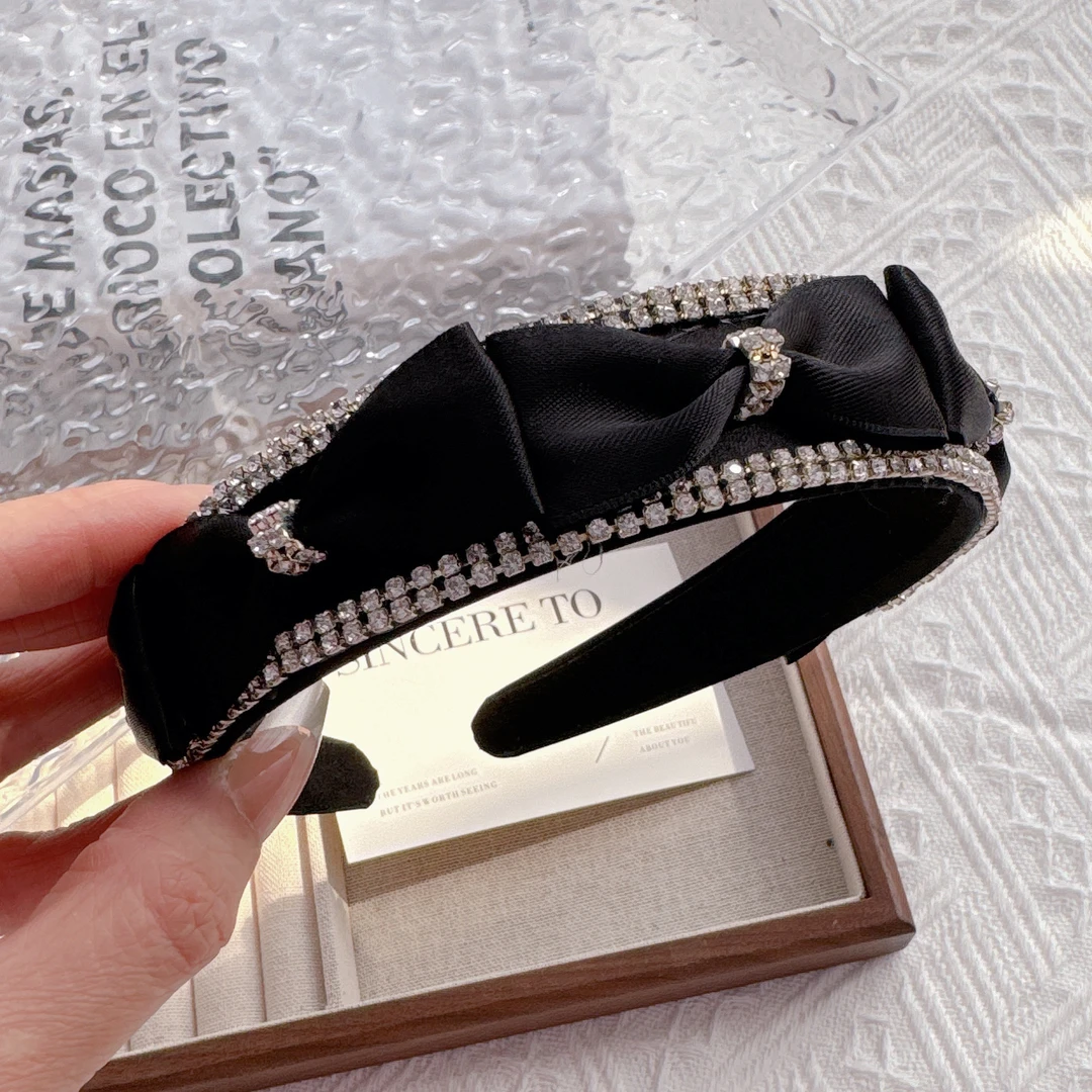 黑色高端定制发箍韩国2025早春头箍小香风气质