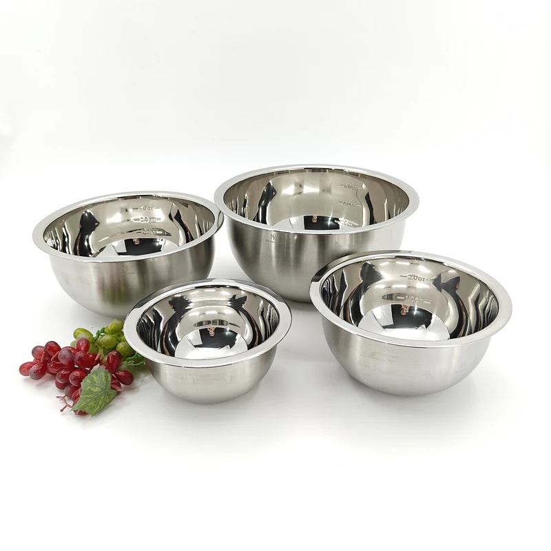 bormanhome骑士盆白钢底沙拉盆/多功能料理盆/18/10材质